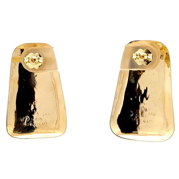 14ky John Atencio Hammered Earrings - Picture 4 of 4